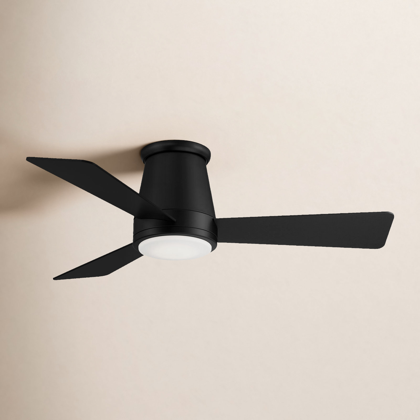 Hug 3 - Blade Smart Ceiling Fan with Remote Control and LED Light Kit Included, Matte Black, 44" Wide