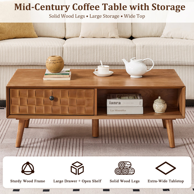 Table basse avec rangement pour le salon
