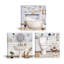 Impression d'art mural mural 12 po x 12 po, 3 panneaux pour la zone de douche à la maison