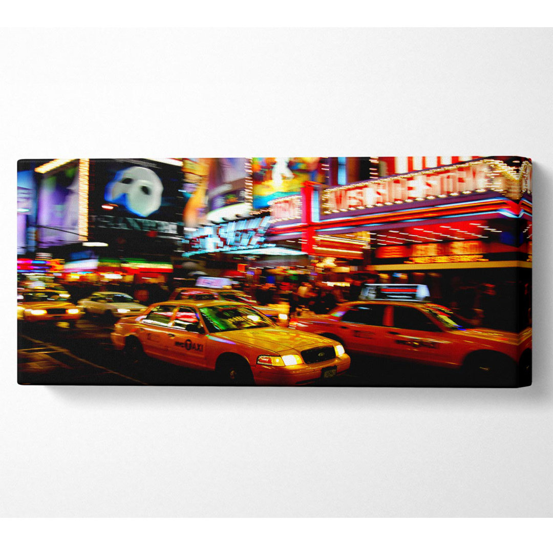 New York City Broadway Cabs - Kunstdrucke auf Leinwand