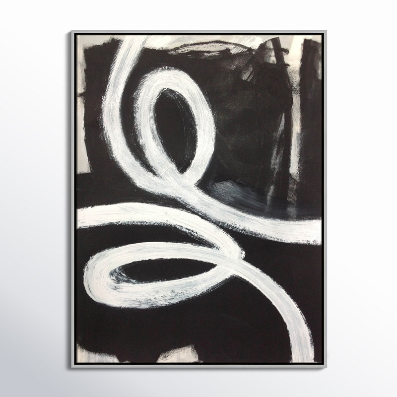 Bronte Ansonia Swirly Swirls I par , Encadrement argenté, Non, H 41,5 po x l 31,5 po x P 2 po