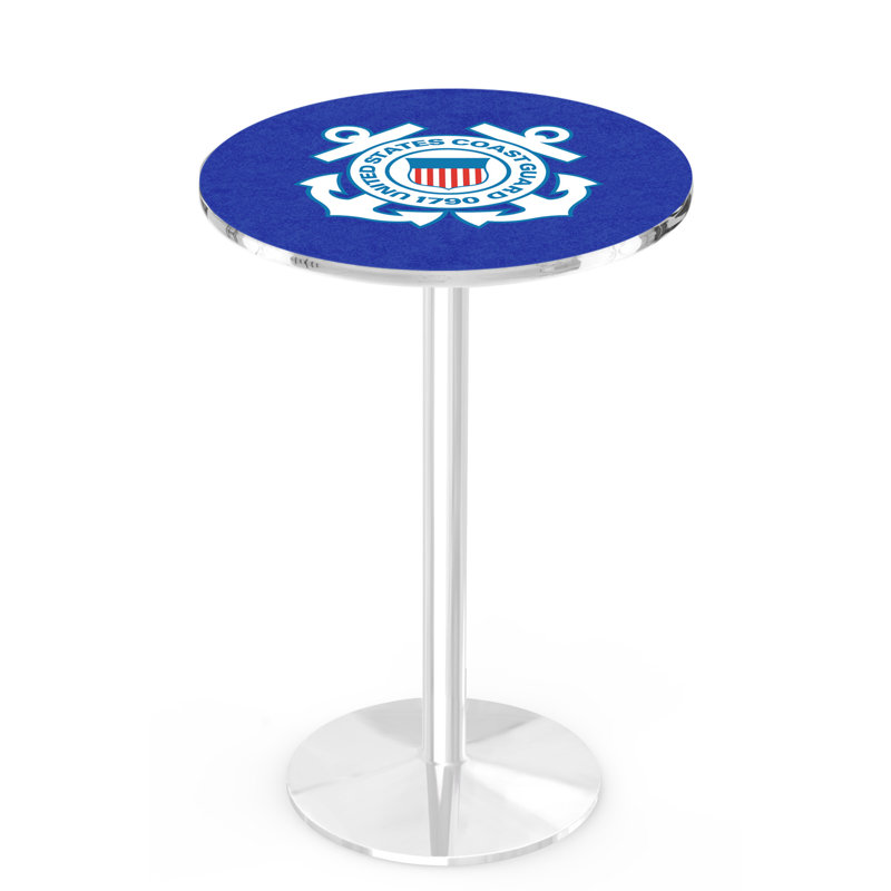 Table bistro militaire 36 ", Chrome, Garde côtière des États-Unis