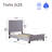 Upholstered Wooden Platform Bed Frame with Adjustable Headboard, No Box Spring Needed-105498199