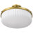 Sifuentes - Semi Flush Mount - Natural Brass Finish - Frosted Ribbed Glass-749830503