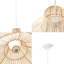Luminaire suspendu en forme de cloche en bambou