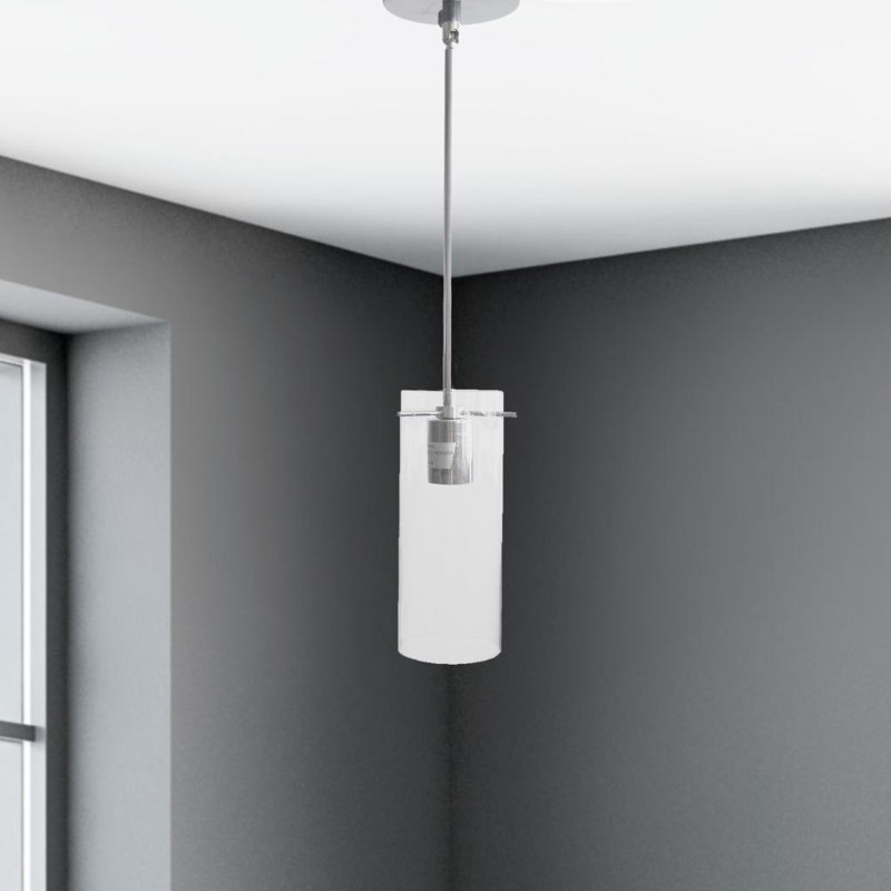 Luminaire suspendu chromé avec verre transparent Latitude Run® Pt1098, Chrome