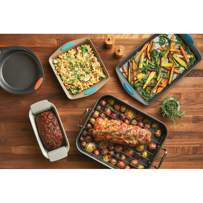 16" x 12" Nonstick Aluminum Roaster with Dual-Height Rack
