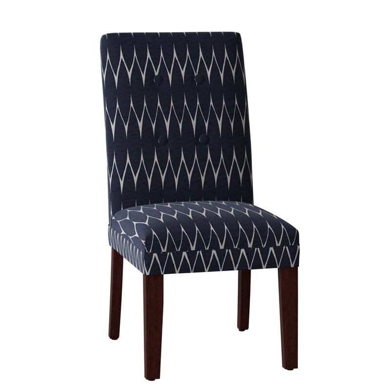 Chaise d'appoint rembourrée Halene, Rôti français, Marine