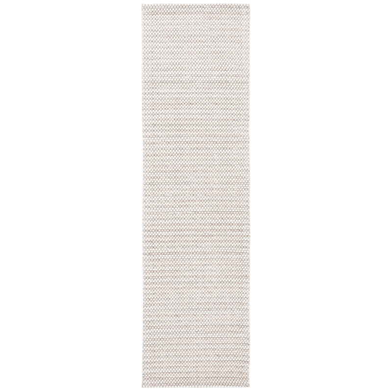 Roque Flatweave Wool Light Brown/Ivory Area Rug, Runner 2'3" x 8'