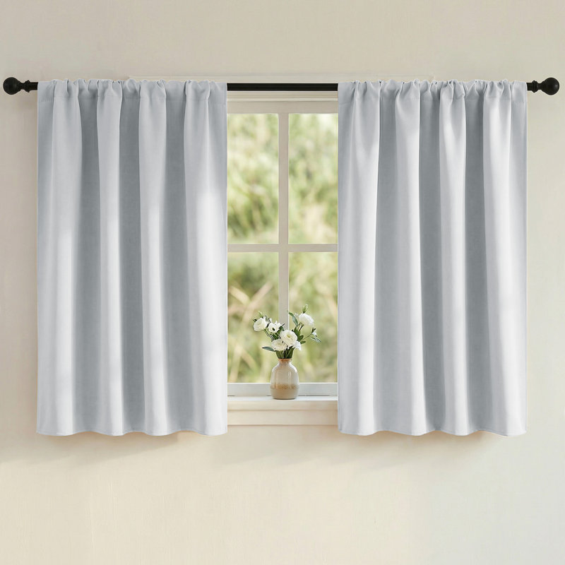 Blackout Curtains for Bedroom, Thermal Insulated Drapes Rod Pocket Privacy Protected Window Panels for Living Room