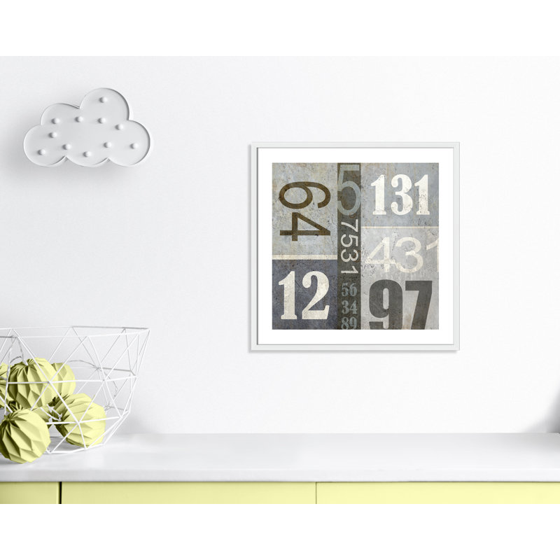 Art numérique encadré, H 26,5 po x l 26,5 po x P 1,18 po, Encadré de boîte blanc