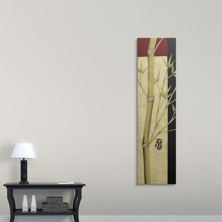 « panel i » par jennifer goldberger-impression d’art graphique Meditative Bamboo, H 72 po x l 19 po x P 1,5 po, Toile