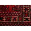 Tapis décoratif en laine rouge de conception unique 5 pi 1 po X 9 pi 5 po noué à la main New Age