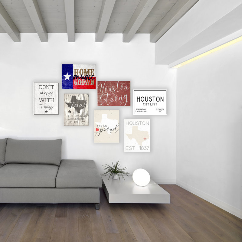 «Houston Strong», reproduction d'art textuel, H 13 po x l 19 po, Plaque murale