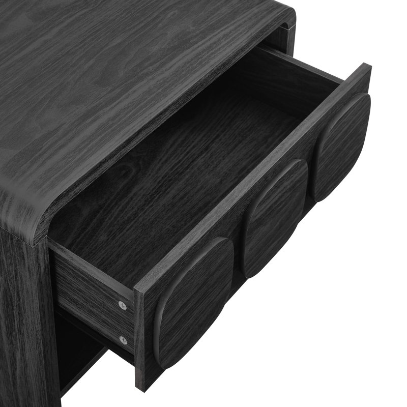 Toscana 1-Drawer Nightstand In Black