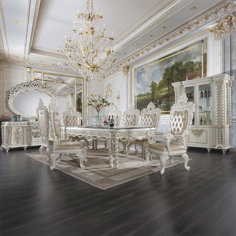 Miroir 69 po x 58 po Vanaheim, finition blanc antique
