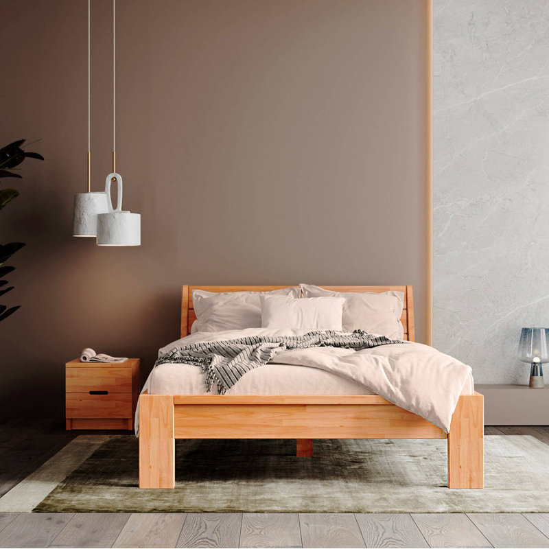 Pigott Solid Wood Bed, 120 x 190cm