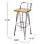 Tabouret en bois et métal DENALI INDUSTIAL