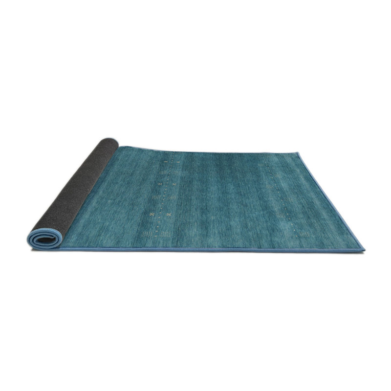 Tapis contemporain bleu, Rond 6 pi x 6 pi