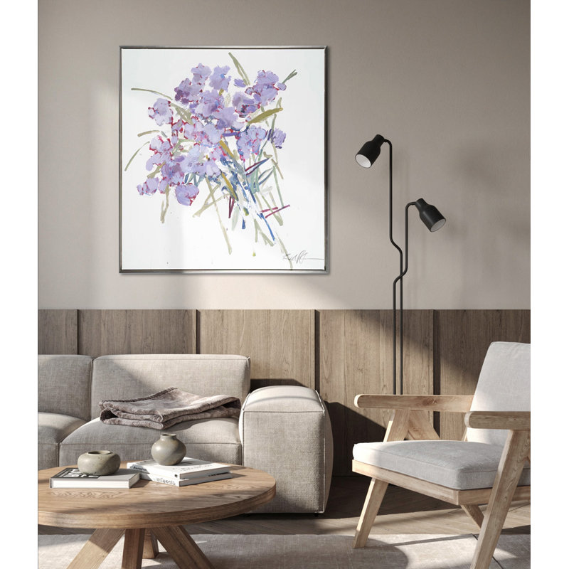 «New Flowers» par Robert Robinson - peinture sur toile à cadre flottant