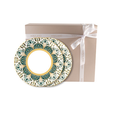 Set Of 2 Dessert Plates Reves Du Nil Gold