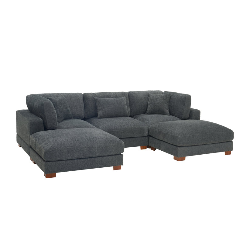 Canapé Luna, Polyester gris