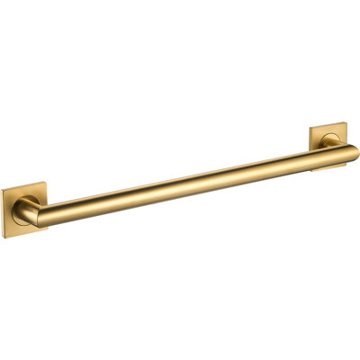 Crater 30" ADA Compliant Brass Grab Bar - Brushed Gold