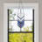 14"H Tiffany-Style Blue Arrows Stained Glass Window Panel