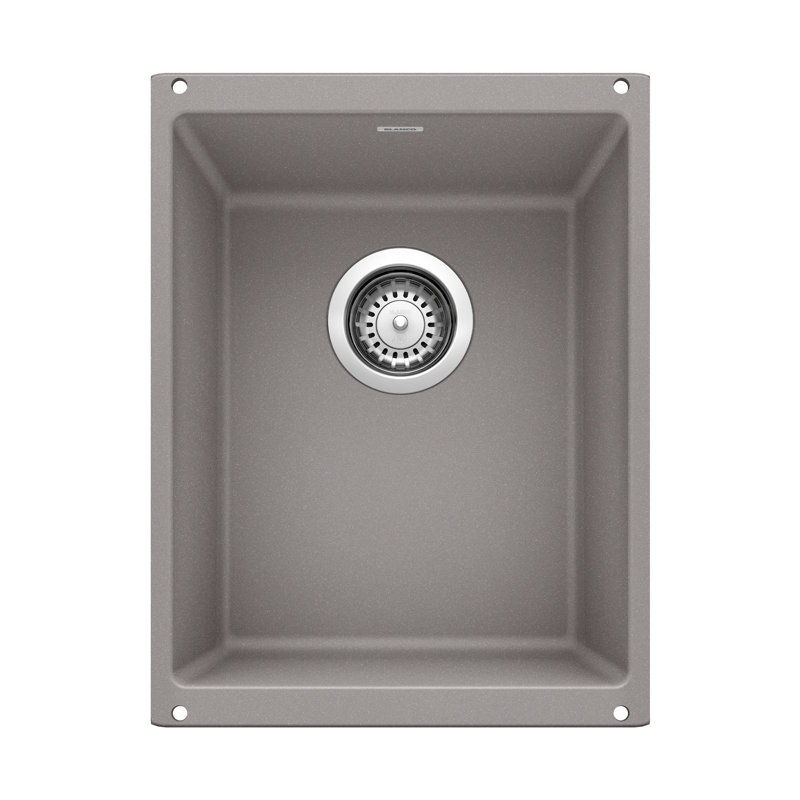 Precis SILGRANIT 13" Undermount Bar Sink, Metallic Gray