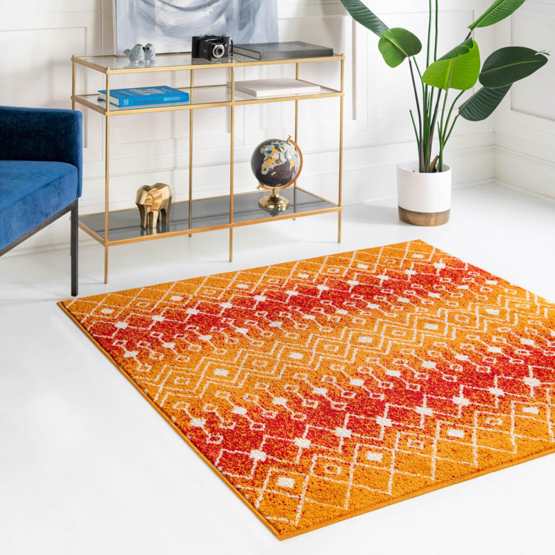Abstract Indoor Rug, Square 4'