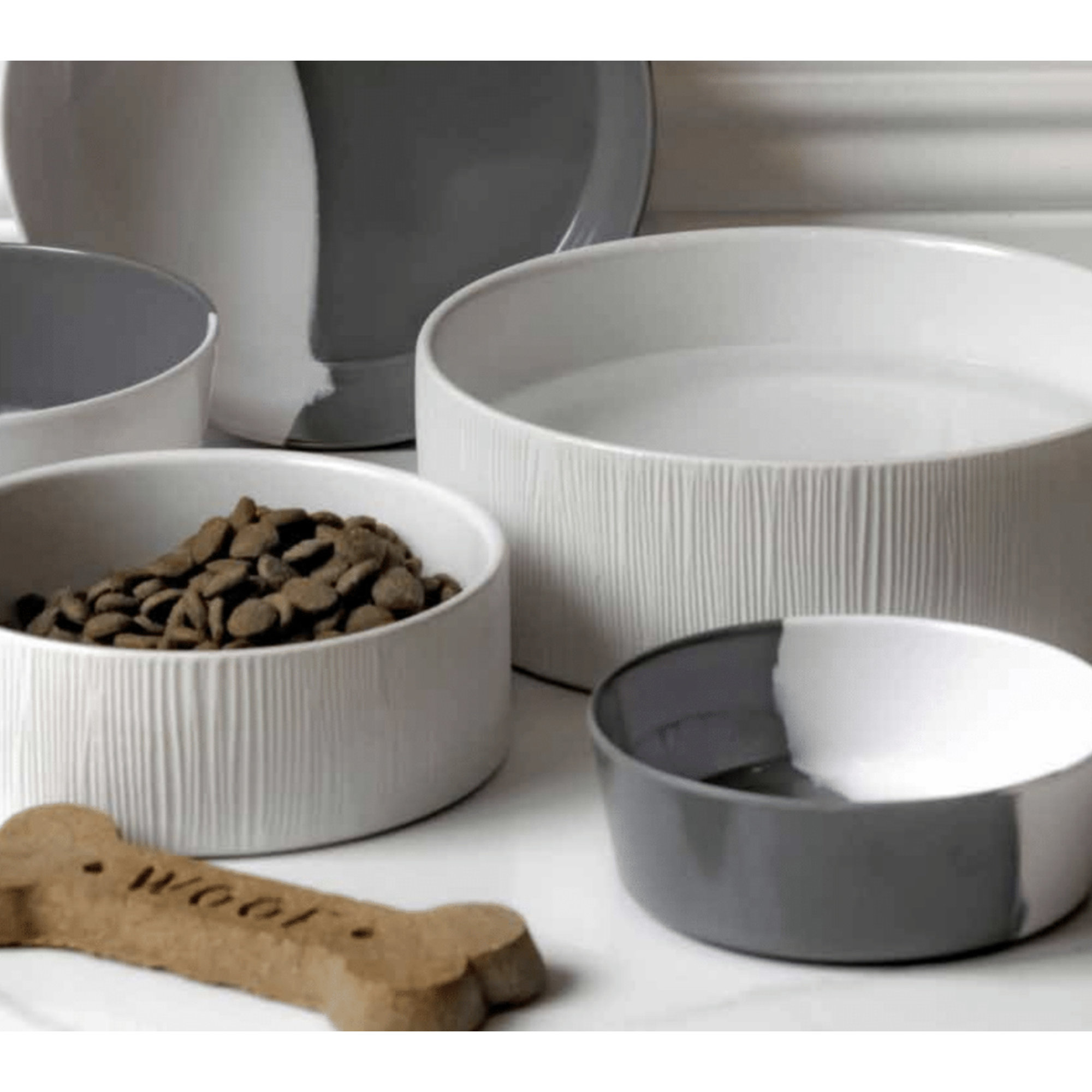 Maxen Pet Bowl, 2.5", Large (5 cups / 40 fluid oz), Gray