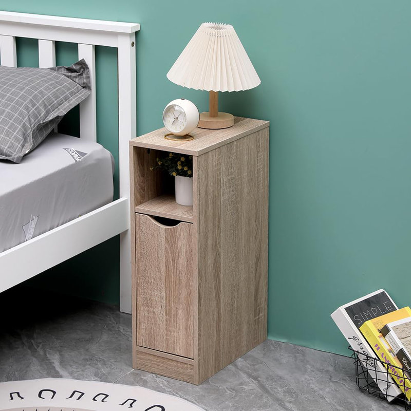 19.5cm W Manufactured Wood Bedside Table, Brown