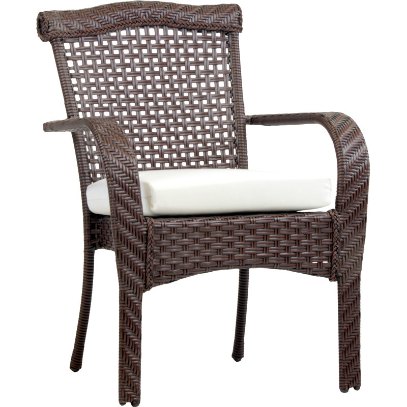 Chaise de patio empilable avec coussin South Perth, Sunbrella® ‑ toile cramoisie