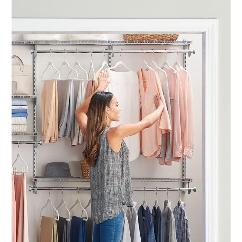 Deluxe Custom Closet Kit, 4-8 Ft. Adju...