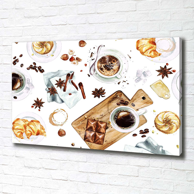 Morning Coffee - Wrapped Canvas Print