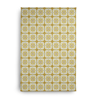Tapis intérieur / extérieur en chenille tissé à la machine en jaune
