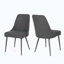 Ensemble de 2 chaises de salle à manger Milin Modern, pieds en fer et dossier incurvé-1500206011-1500205893