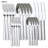 20/40-Piece Forged Stainless Steel Flatware Set – Heavy-Duty Silverware Service for 4/8, Ideal for Weddings, Banquets & Everyday Dining