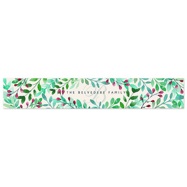 Spring Floral Personalized Table Runner, 16" x 120", Yes