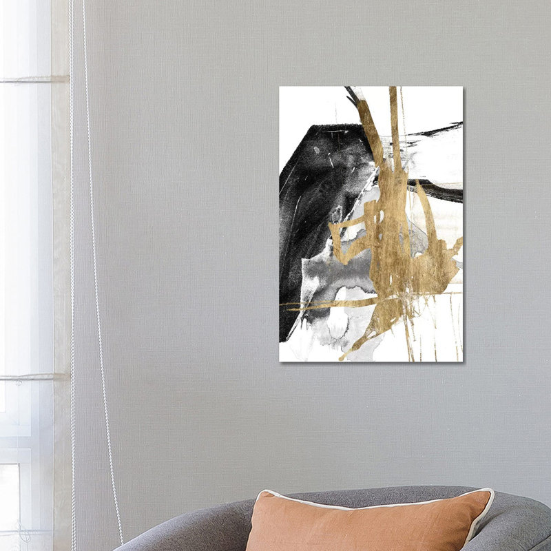Glam And Black V by Jennifer Goldberger - Wrapped Canvas Gallery-Wrapped Canvas Giclée, 66.04 cm H x 45.72 cm W x 1.91 cm D