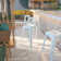 24"H Backless Metal Indoor-Outdoor Counter Height Stool w/Square Seat