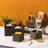 Stackable Storage Woven Paper Rope Baskets Set of 4, Chocolate-1185797862