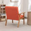 Fauteuil rembourré en bois massif de style nordique-1788609000