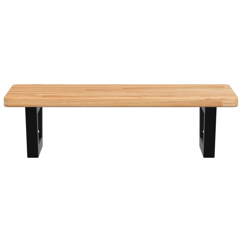 Bracket Shelf, 2.5cm H x 60cm W x 40cm D, Black/Light Brown