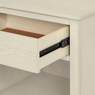 Bedroom Nightstand Antique Cream
