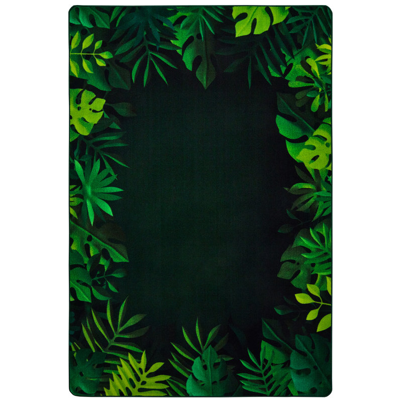 Tapis touffeté vert / noir Pixel Perfect, Rectangle 6 pi x 9 pi