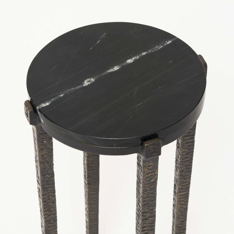 Como Marble End Table, Dusk, 22" H x 10" W x 10" D
