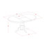 L'ensemble de mobilier de salle à manger 5 pièces comprend une table ovale en bois avec un papillon et 4 chaises de cuisine, noir et cerise-898915002-914929635