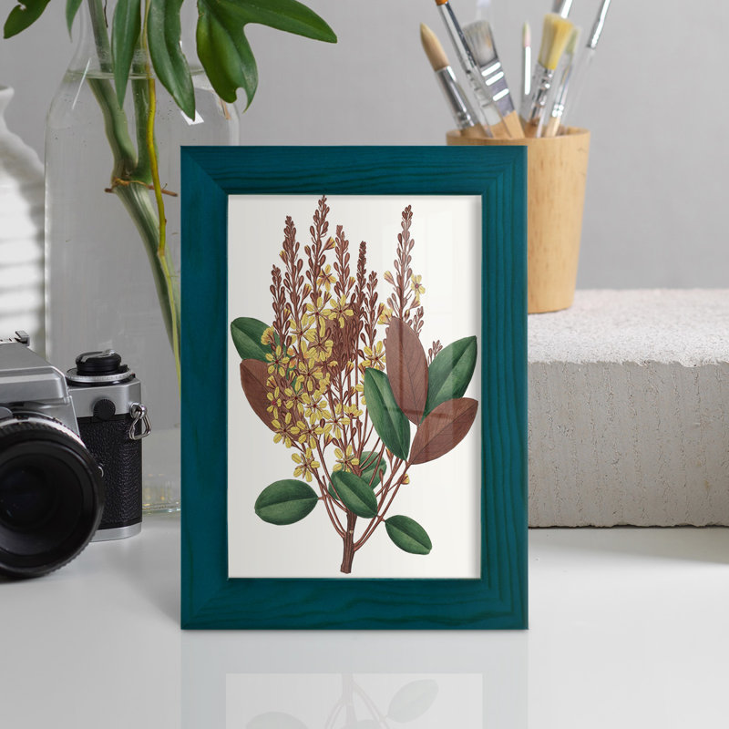 Fall Foliage II, reproduction d'art encadrée, H 8 po x l 6 po x P 1 po, Bleu