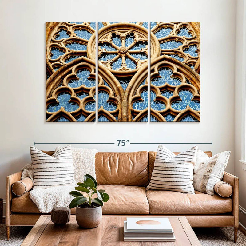 Lilie Ornamental Church Window, 42" H x 65" W